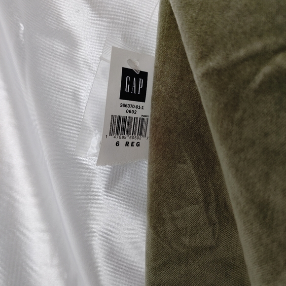 Gap stretch lime mdrn fit flare faux velvet pant 6 - Picture 4 of 10